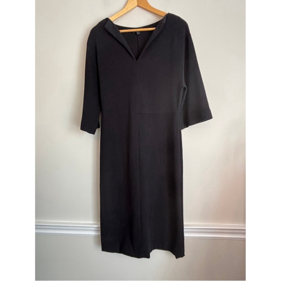 COS Womens Small Stretch-Jersey VNeck Tunic Dress Minimalist Modern Contemporary - Picture 7 of 14